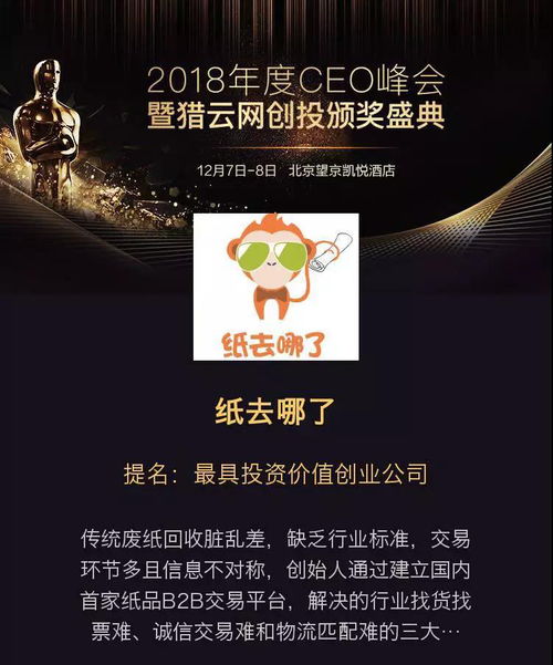 紙去哪了喜提創(chuàng)投界“最具投資價(jià)值創(chuàng)業(yè)公司”殊榮
